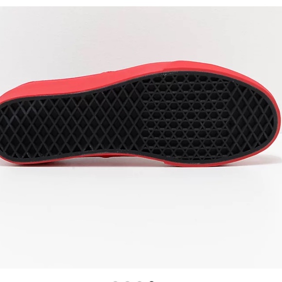 🔥 VANS Authentic True Red & Black Skate Shoes lace up 🔥 - Picture 4 of 5